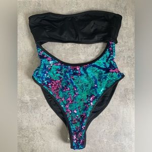 Sequin mermaid style swimsuit  (NWT)